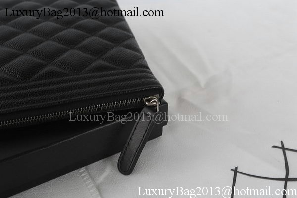 Boy Chanel Cannage Pattern Clutch A69254 Black Boy Chanel Cannage Pattern Clutch A69254 Black