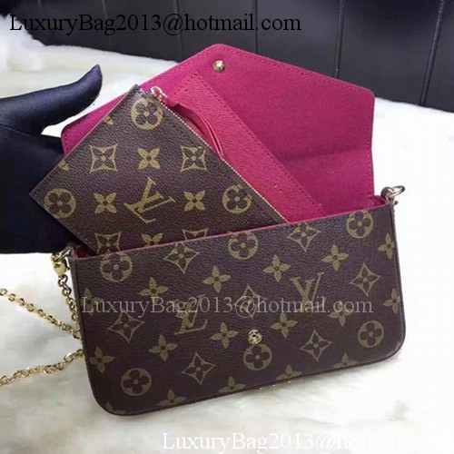 Louis Vuitton Monogram Canvas Felicie Chain Wallet M61276 Louis Vuitton Monogram Canvas Felicie Chain Wallet M61276