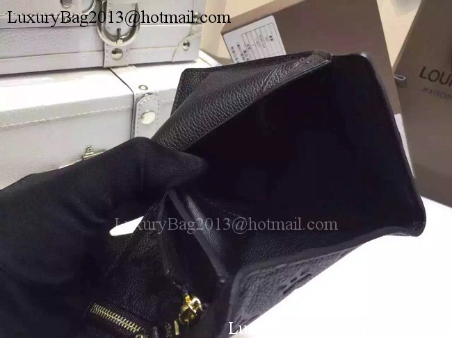 Louis Vuitton Monogram Empreinte SARAH WALLET M61184 Black Louis Vuitton Monogram Empreinte SARAH WALLET M61184 Black