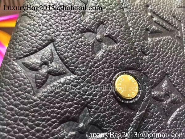 Louis Vuitton Monogram Empreinte SARAH WALLET M61184 Black Louis Vuitton Monogram Empreinte SARAH WALLET M61184 Black