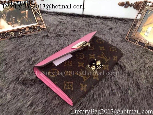 Louis Vuitton Monogram Canvas PALLAS WALLET M58414 Pink Louis Vuitton Monogram Canvas PALLAS WALLET M58414 Pink