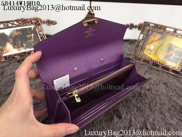 Louis Vuitton Monogram Canvas PALLAS WALLET M58414 Purple Louis Vuitton Monogram Canvas PALLAS WALLET M58414 Purple
