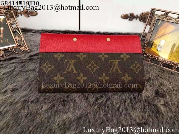 Louis Vuitton Monogram Canvas PALLAS WALLET M58414 Red Louis Vuitton Monogram Canvas PALLAS WALLET M58414 Red