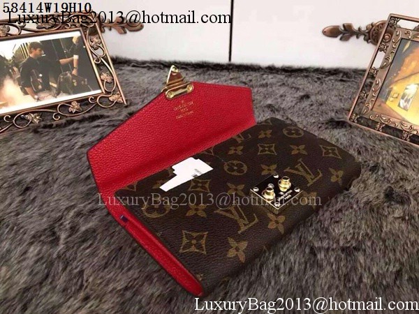 Louis Vuitton Monogram Canvas PALLAS WALLET M58414 Red Louis Vuitton Monogram Canvas PALLAS WALLET M58414 Red