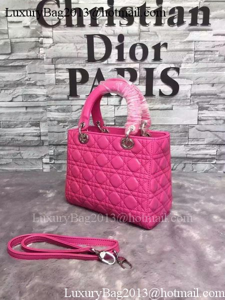 Dior Small Lady Dior Bag Sheepskin Leather CD6322 Rose Dior Small Lady Dior Bag Sheepskin Leather CD6322 Rose