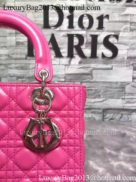 Dior Small Lady Dior Bag Sheepskin Leather CD6322 Rose Dior Small Lady Dior Bag Sheepskin Leather CD6322 Rose
