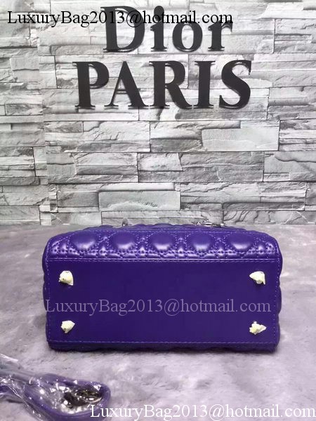 Dior Small Lady Dior Bag Sheepskin Leather CD6322 Violet Dior Small Lady Dior Bag Sheepskin Leather CD6322 Violet