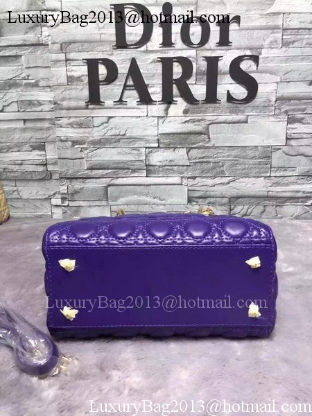 Dior Small Lady Dior Bag Sheepskin Leather CD6322 Violet Dior Small Lady Dior Bag Sheepskin Leather CD6322 Violet