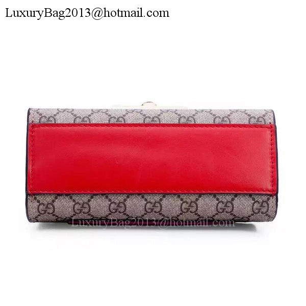 Gucci Padlock GG Supreme Shoulder Bags 409487 Red