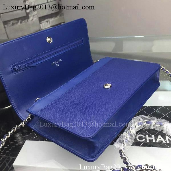 Chanel Flap Shoulder Bag Cannage Pattern A5373 Blue