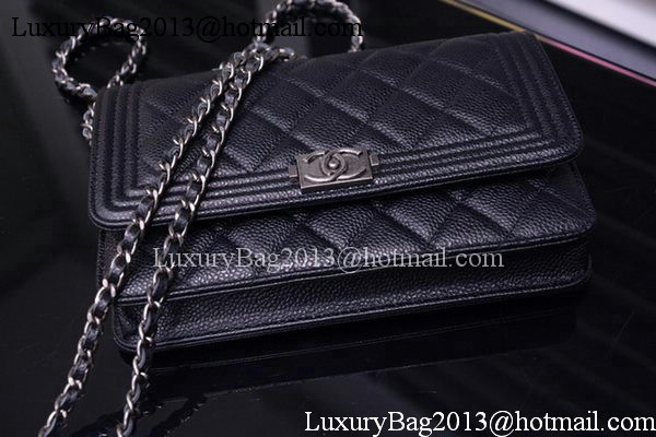 Boy Chanel mini Flap Bags Cannage Pattern A33815 Black Boy Chanel mini Flap Bags Cannage Pattern A33815 Black