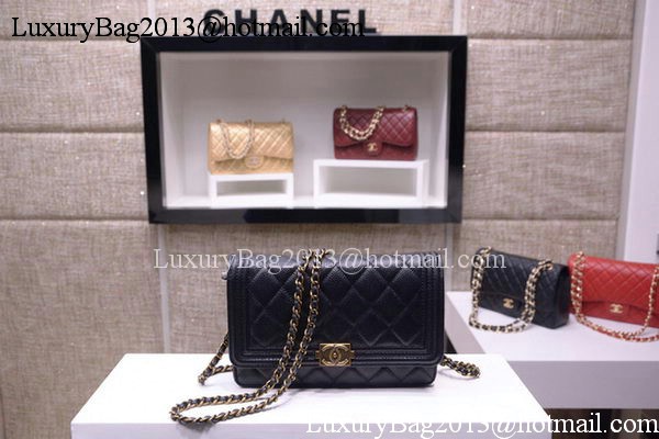 Boy Chanel mini Flap Bags Cannage Pattern A33815 Black Boy Chanel mini Flap Bags Cannage Pattern A33815 Black