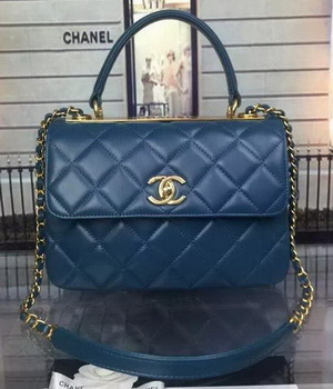 Chanel Classic Top Flap Bag Original Sheepskin Leather A92236 Blue Chanel Classic Top Flap Bag Original Sheepskin Leather A92236 Blue