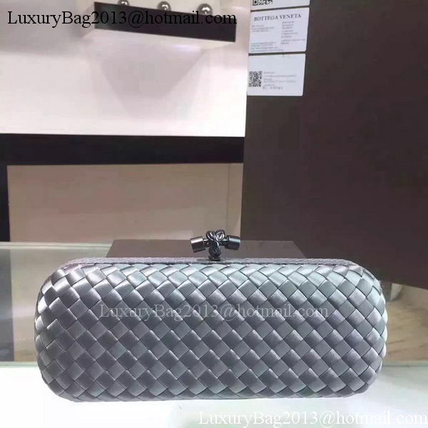 Bottega Veneta STRETCH Knot Sheepskin Leather Clutch BV8651 Grey Bottega Veneta STRETCH Knot Sheepskin Leather Clutch BV8651 Grey