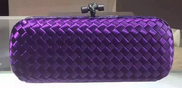 Bottega Veneta STRETCH Knot Sheepskin Leather Clutch BV8651 Violet