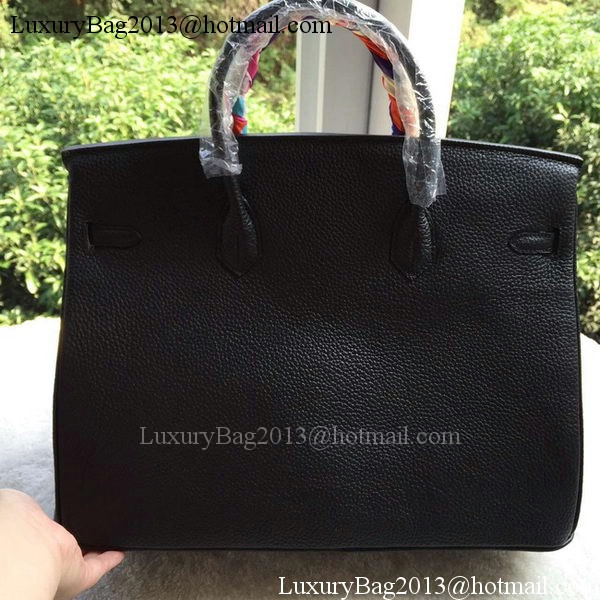 Hermes Birkin 40CM Bag Black Litchi Leather BK40 Gold Hermes Birkin 40CM Bag Black Litchi Leather BK40 Gold