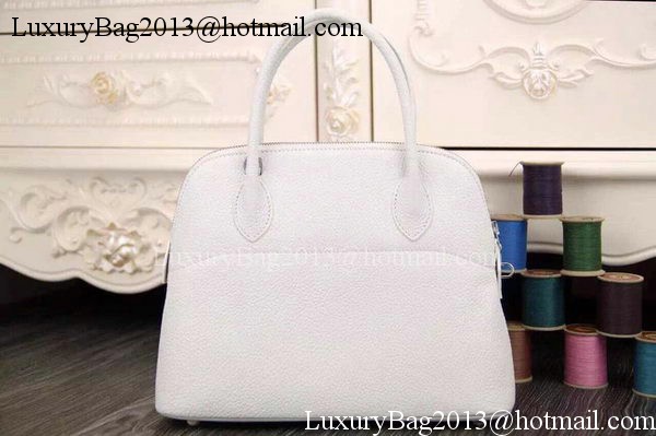Hermes Bolide 37CM Calfskin Leather Tote Bag B1004 White Hermes Bolide 37CM Calfskin Leather Tote Bag B1004 White