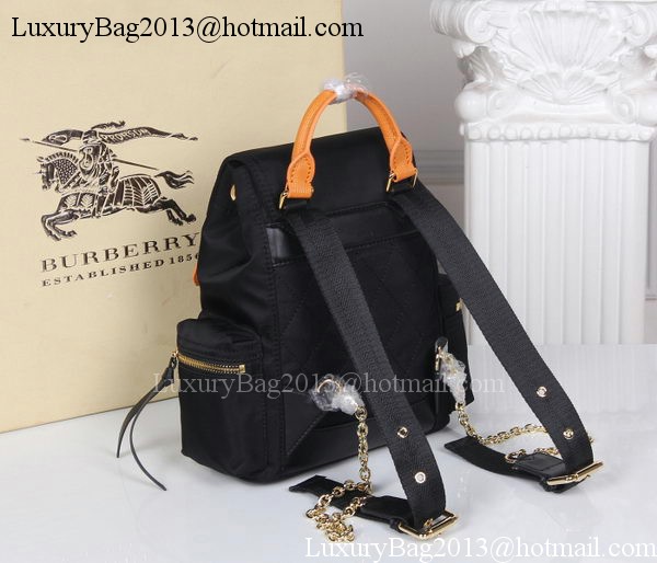 Burberry Backpack Fabric BU40166 Black&Orange Burberry Backpack Fabric BU40166 Black&Orange