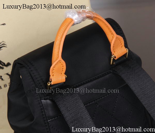 Burberry Backpack Fabric BU40166 Black&Orange Burberry Backpack Fabric BU40166 Black&Orange