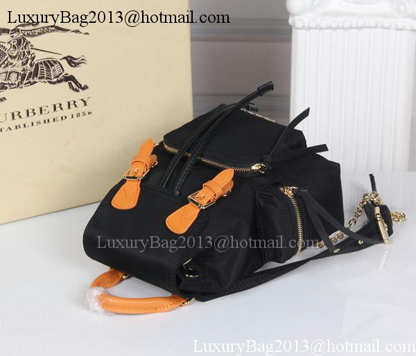 Burberry Backpack Fabric BU40166 Black&Orange Burberry Backpack Fabric BU40166 Black&Orange