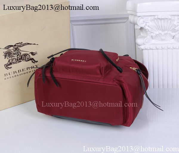 Burberry Large Backpack Fabric BU41048 Red Burberry Large Backpack Fabric BU41048 Red