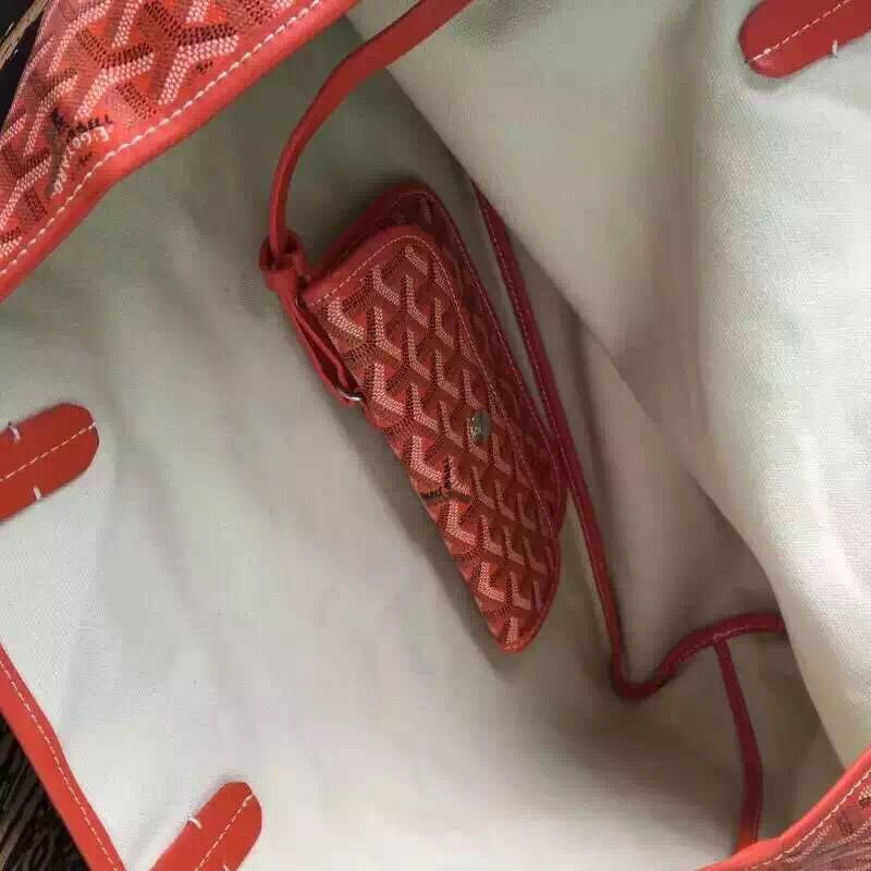 GOYARD Calfskin Leather Top Handle 7901 Orange GOYARD Calfskin Leather Top Handle 7901 Orange