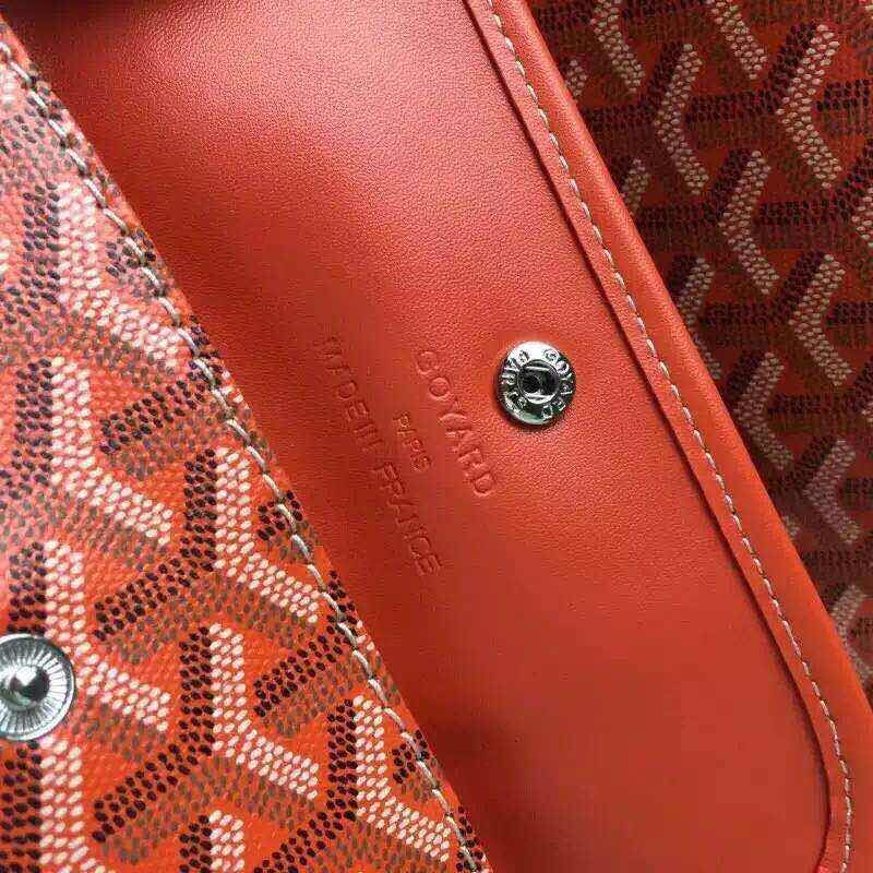 GOYARD Calfskin Leather Top Handle 7901 Orange GOYARD Calfskin Leather Top Handle 7901 Orange