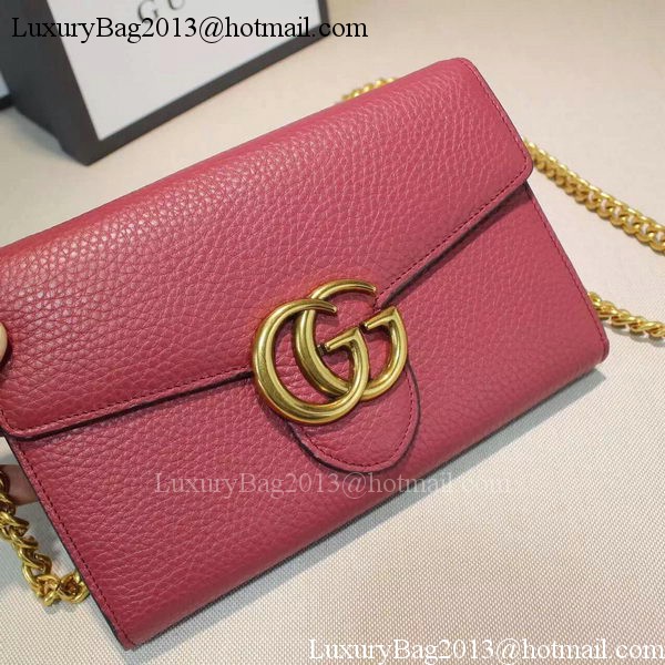 Gucci GG Marmont Leather mini Chain Bag 401232 Rose Gucci GG Marmont Leather mini Chain Bag 401232 Rose