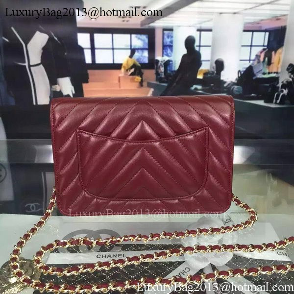Chanel mini Flap Bag Chevron Leather A33814 Burgundy Chanel mini Flap Bag Chevron Leather A33814 Burgundy