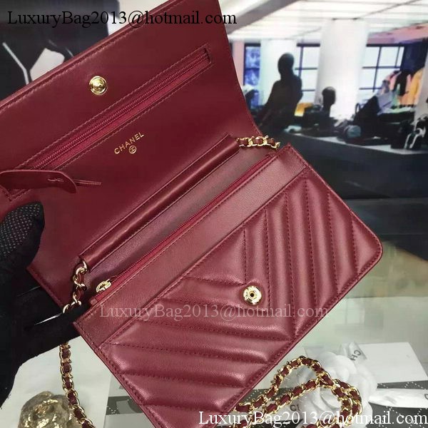 Chanel mini Flap Bag Chevron Leather A33814 Burgundy Chanel mini Flap Bag Chevron Leather A33814 Burgundy