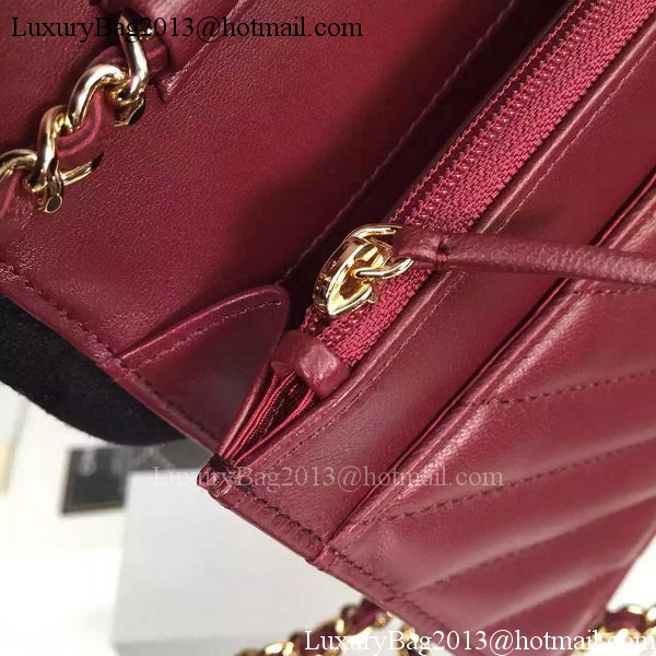 Chanel mini Flap Bag Chevron Leather A33814 Burgundy Chanel mini Flap Bag Chevron Leather A33814 Burgundy