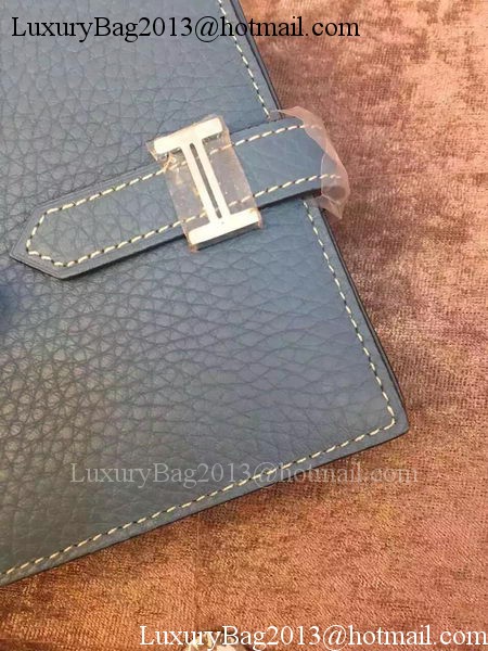 Hermes Bi-Fold Wallet Togo Leather H512 Blue Hermes Bi-Fold Wallet Togo Leather H512 Blue