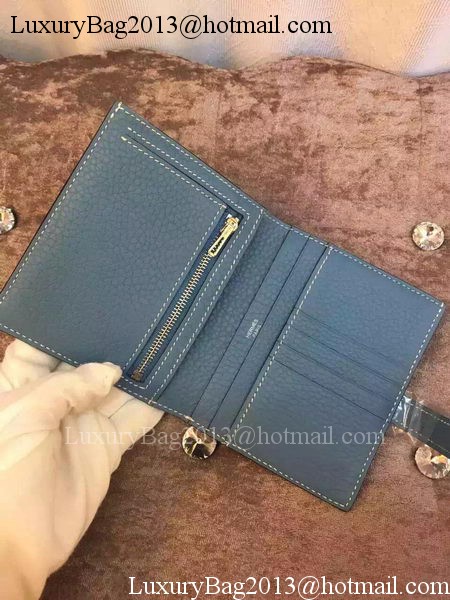 Hermes Bi-Fold Wallet Togo Leather H512 Blue Hermes Bi-Fold Wallet Togo Leather H512 Blue
