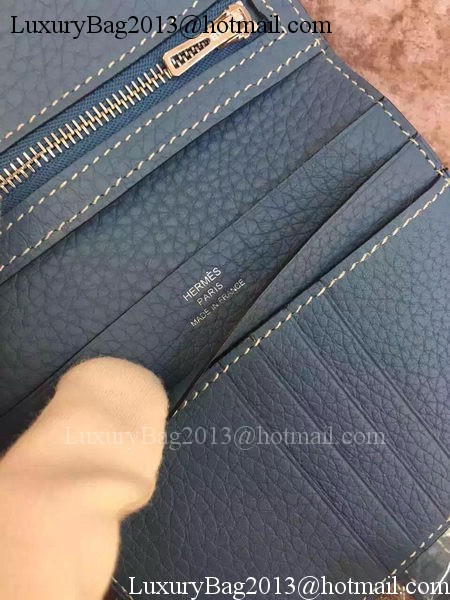 Hermes Bi-Fold Wallet Togo Leather H512 Blue Hermes Bi-Fold Wallet Togo Leather H512 Blue