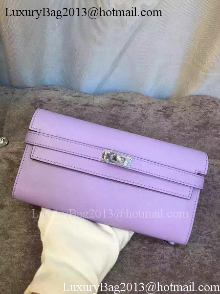 Hermes Kelly Wallet Epsom Leather H009 Lavender Hermes Kelly Wallet Epsom Leather H009 Lavender