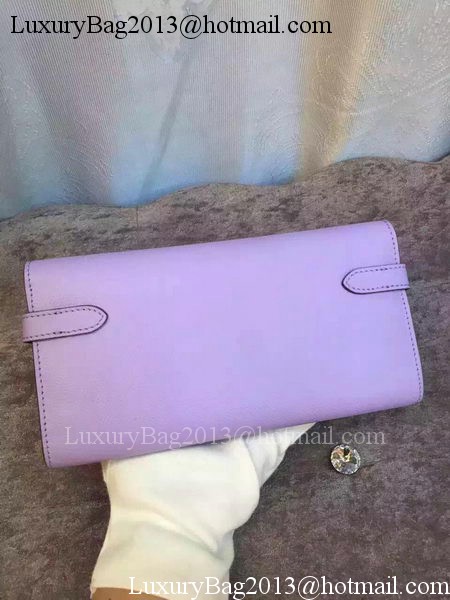 Hermes Kelly Wallet Epsom Leather H009 Lavender Hermes Kelly Wallet Epsom Leather H009 Lavender