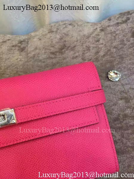 Hermes Kelly Wallet Epsom Leather H009 Rose Hermes Kelly Wallet Epsom Leather H009 Rose