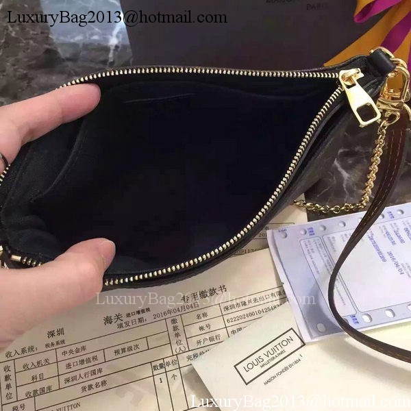 Louis Vuitton M41638 Black Monogram Canvas PALLAS Clutch Louis Vuitton M41638 Black Monogram Canvas PALLAS Clutch