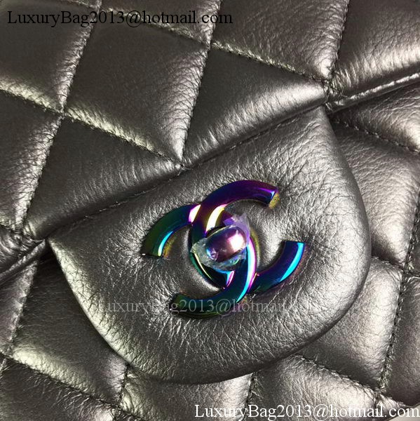 Chanel Classic Flap Bag Original Deerskin Leather A1113 Grey Chanel Classic Flap Bag Original Deerskin Leather A1113 Grey