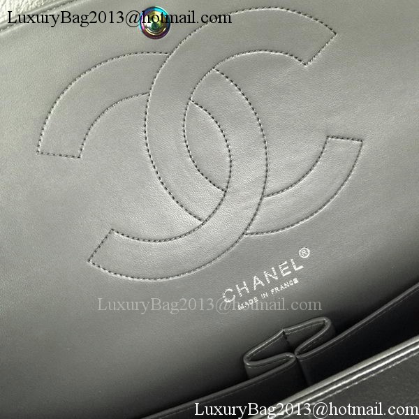 Chanel Classic Flap Bag Original Deerskin Leather A1113 Grey Chanel Classic Flap Bag Original Deerskin Leather A1113 Grey