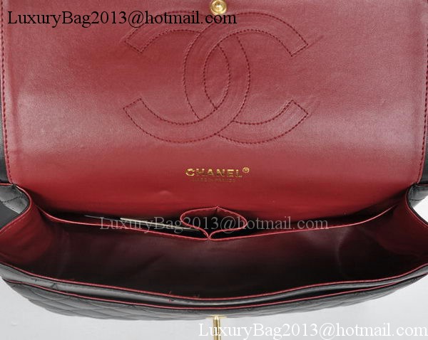 Chanel Jumbo Double Flaps Bags Black Sheepskin Leather A36097 Gold Chanel Jumbo Double Flaps Bags Black Sheepskin Leather A36097 Gold