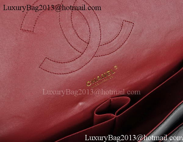 Chanel Jumbo Double Flaps Bags Black Sheepskin Leather A36097 Gold Chanel Jumbo Double Flaps Bags Black Sheepskin Leather A36097 Gold