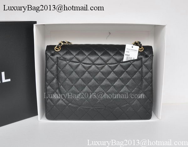 Chanel Maxi Classic Bag A36098 Black Cannage Pattern Gold Chanel Maxi Classic Bag A36098 Black Cannage Pattern Gold