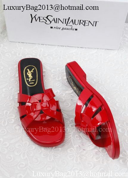 Yves Saint Laurent Patent Leather Slipper YSL287 Red