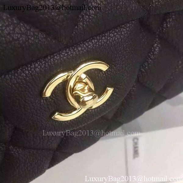 Chanel Classic Flap Bag Black Original Deerskin Leather CHA5212 Gold Chanel Classic Flap Bag Black Original Deerskin Leather CHA5212 Gold