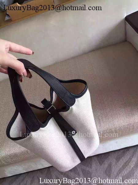 Hermes Picotin Lock 18cm Bag Canvas HPL8618T Black Hermes Picotin Lock 18cm Bag Canvas HPL8618T Black