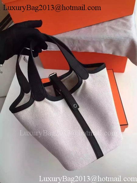 Hermes Picotin Lock 18cm Bag Canvas HPL8618T Black Hermes Picotin Lock 18cm Bag Canvas HPL8618T Black