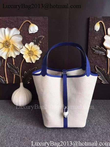 Hermes Picotin Lock 18cm Bag Canvas HPL8618T RoyalBlue Hermes Picotin Lock 18cm Bag Canvas HPL8618T RoyalBlue