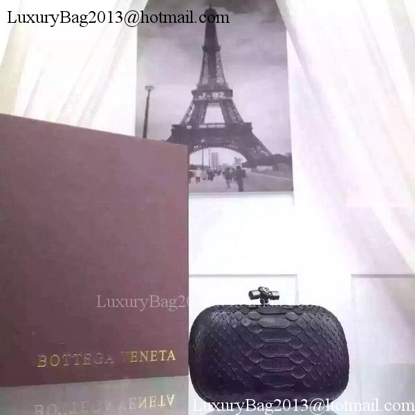 Bottega Veneta Snake Leather Knot Clutch BV8653 Black Bottega Veneta Snake Leather Knot Clutch BV8653 Black