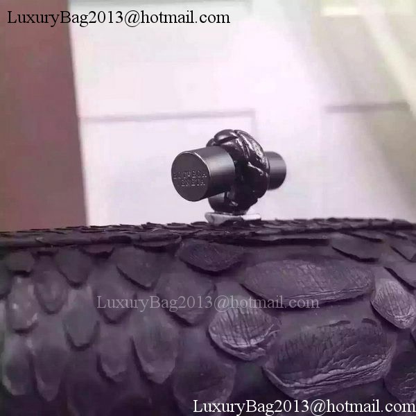 Bottega Veneta Snake Leather Knot Clutch BV8653 Black Bottega Veneta Snake Leather Knot Clutch BV8653 Black